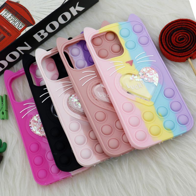 قاب اورجینال سیلیکونی آکواریومی Lucky Cat پاپیتی iPhone 13 Pro Max