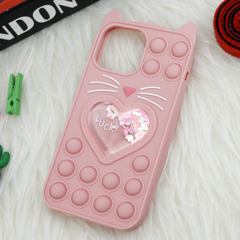 قاب اورجینال سیلیکونی آکواریومی Lucky Cat پاپیتی iPhone 13 Pro Max