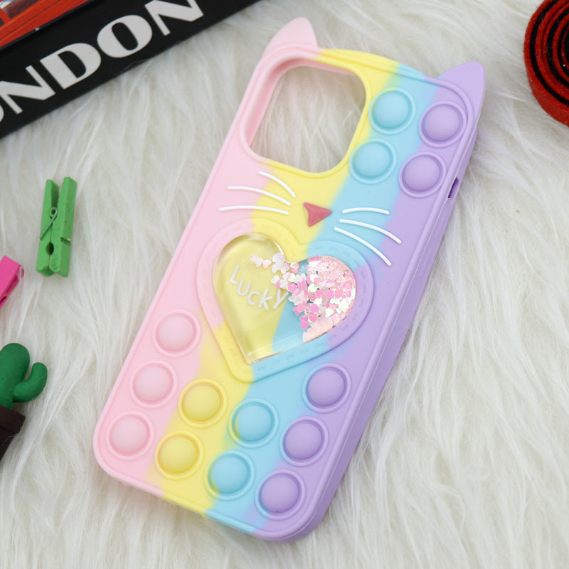قاب اورجینال سیلیکونی آکواریومی Lucky Cat پاپیتی iPhone 13 Pro Max