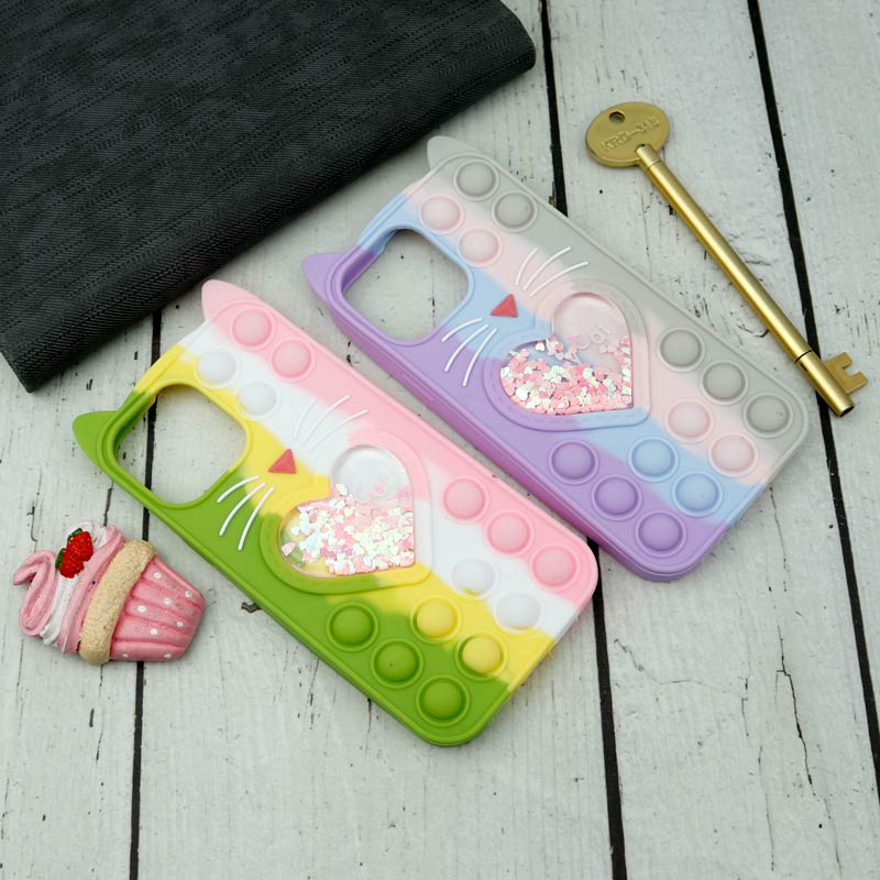 قاب اورجینال سیلیکونی آکواریومی Lucky Cat پاپیتی iPhone 13 Pro Max