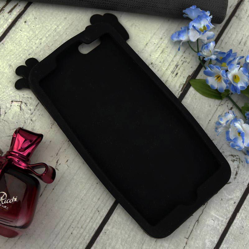 قاب ژله ای سیلیکونی عروسکی مایک iPhone 6/6s مشکی