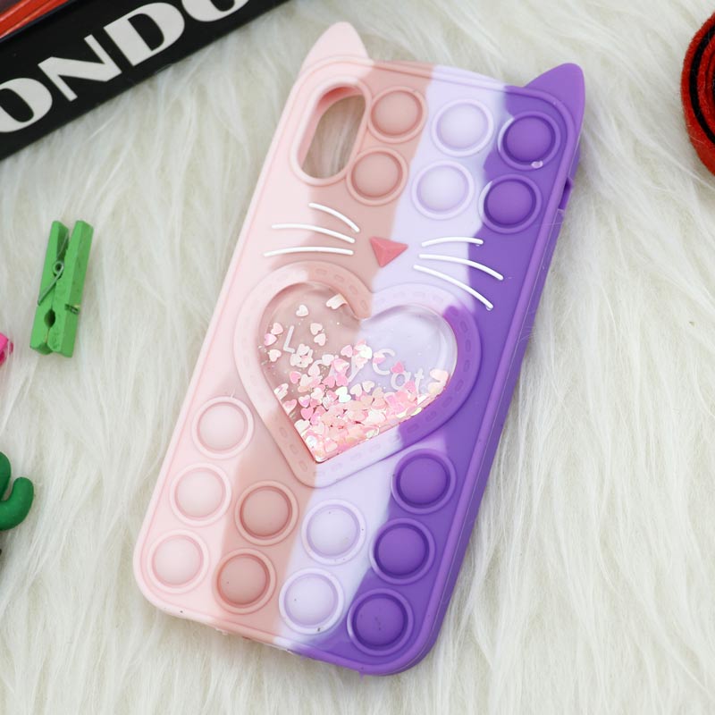 قاب اورجینال سیلیکونی آکواریومی Lucky Cat پاپیتی iPhone X/XS