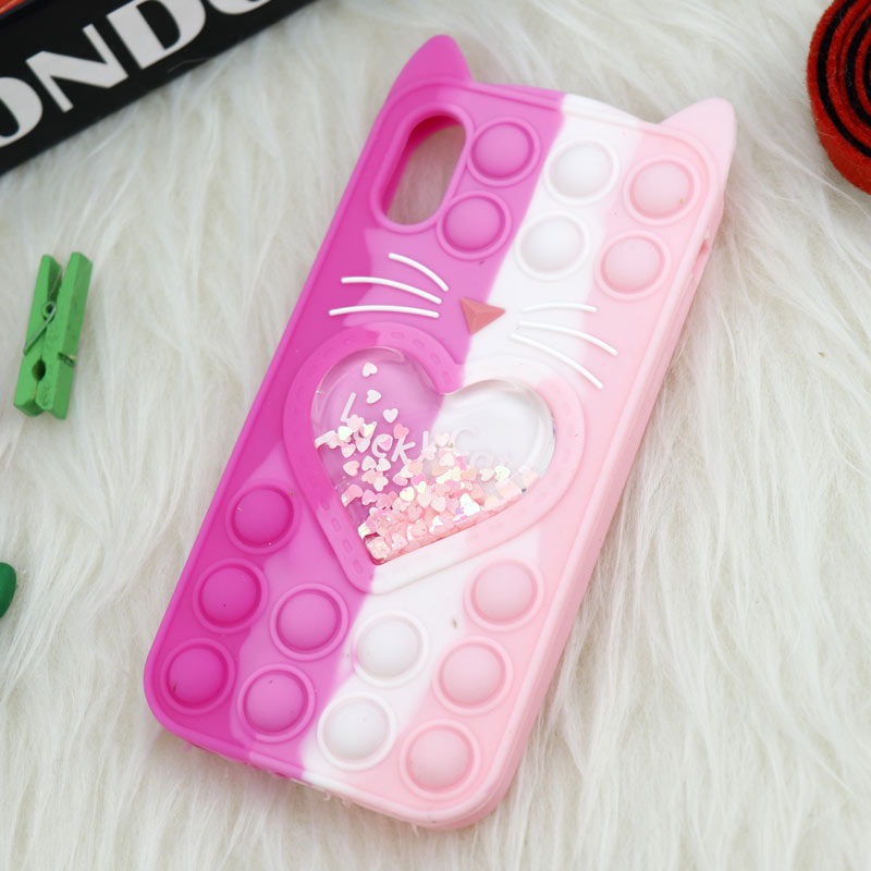 قاب اورجینال سیلیکونی آکواریومی Lucky Cat پاپیتی iPhone X/XS