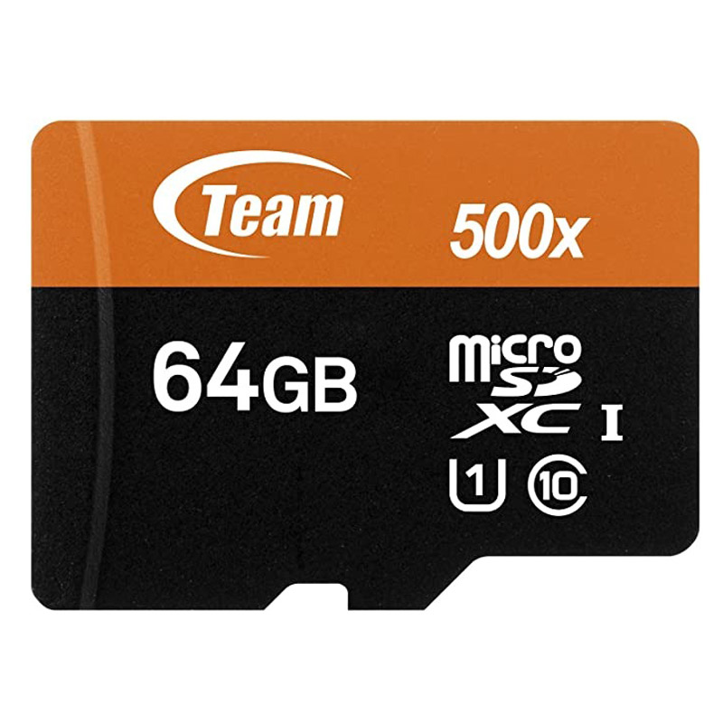 رم میکرو 64 گیگ تیم گروپ Teamgroup 500X U1 C10 80MB/s + خشاب