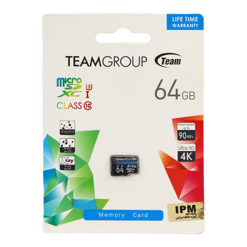 رم میکرو 64 گیگ تیم گروپ TeamGroup Elite U3 C10 90MB/s