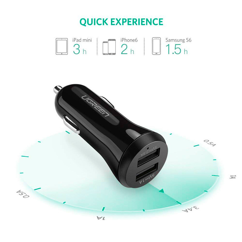شارژر فندکی Ugreen CD114 20392 2.4A