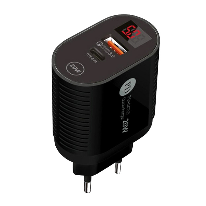 شارژر دیواری فست شارژ Verity AP-2119 2Port QC3.0 4A PD 20W + کابل Type-C