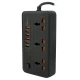 چند راهی 3 خانه وریتی PS 3114 با کابل 2 متری + شارژر USB