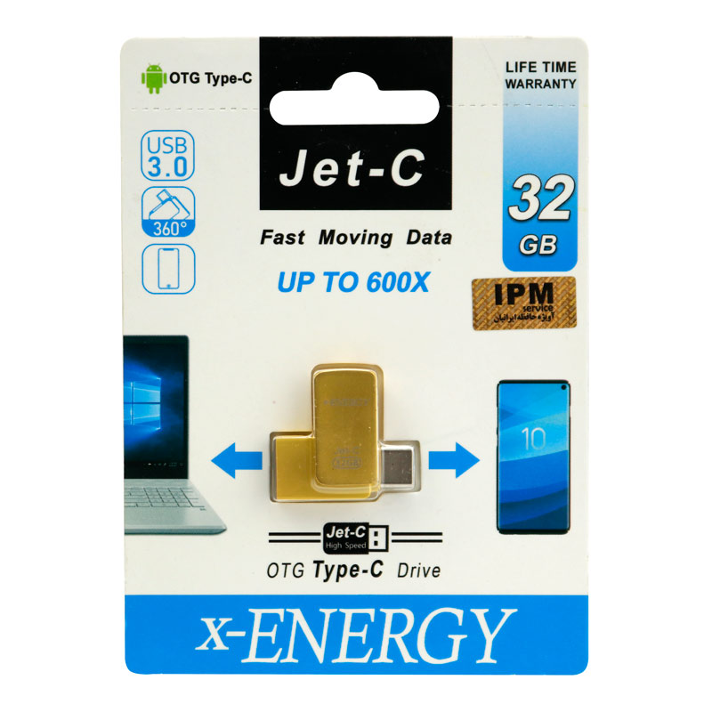 فلش 32 گیگ ایکس-انرژی X-Energy Jet-C OTG Type-C USB3.0