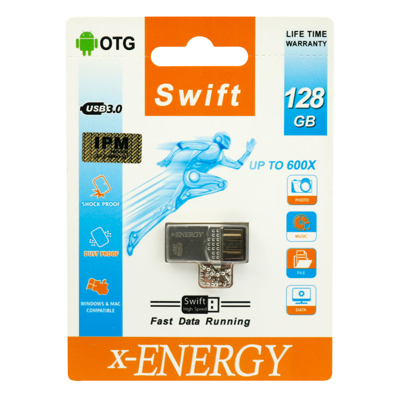 فلش 128 گیگ ایکس-انرژی X-Energy Swift OTG USB3.0