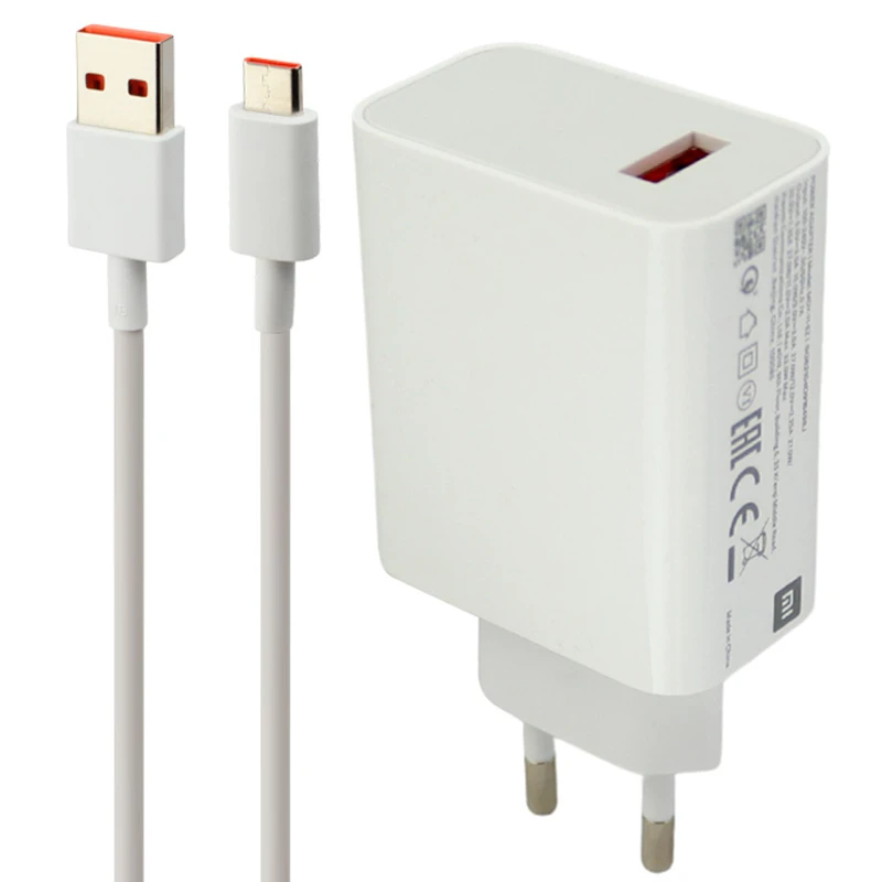 شارژر دیواری فست شارژ Xiaomi MDY-11-EZ QC3 3A PD 33W + کابل Type-C