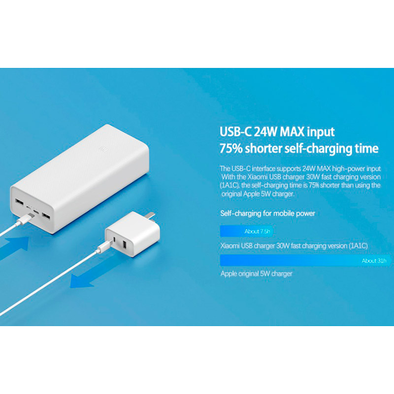 پاور بانک فست شارژ 30000 شیائومی Xiaomi Mi Power Bank 3 PB3018ZM 18W