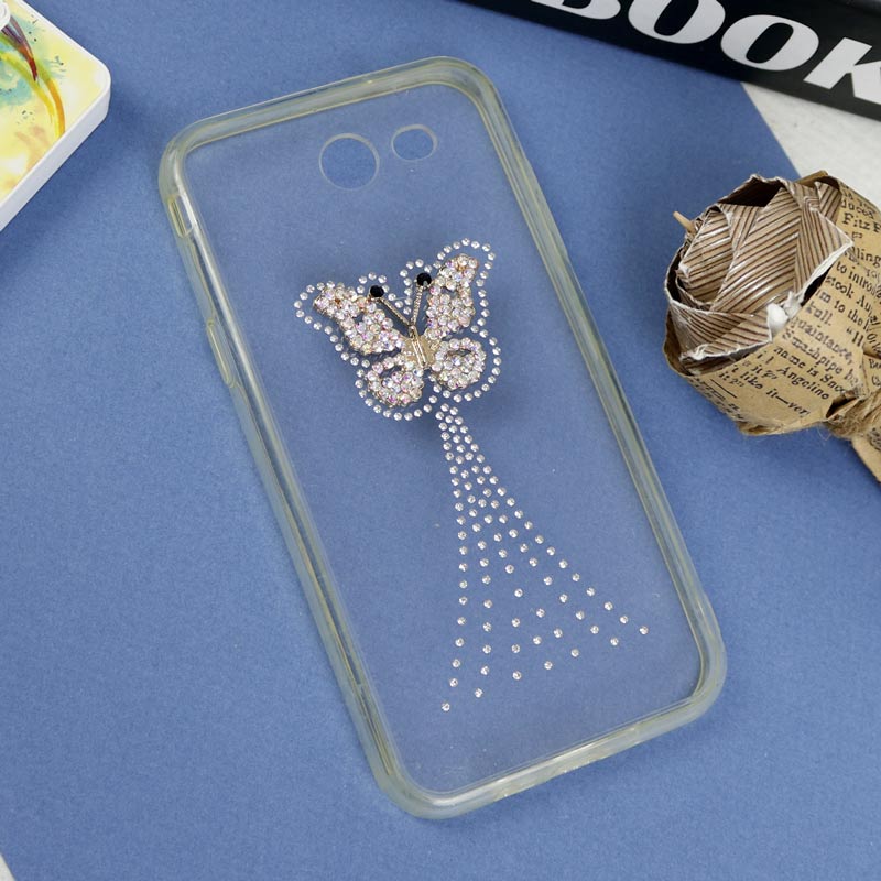 قاب ژله ای نگینی Younicou Samsung Galaxy J3 Prime پروانه