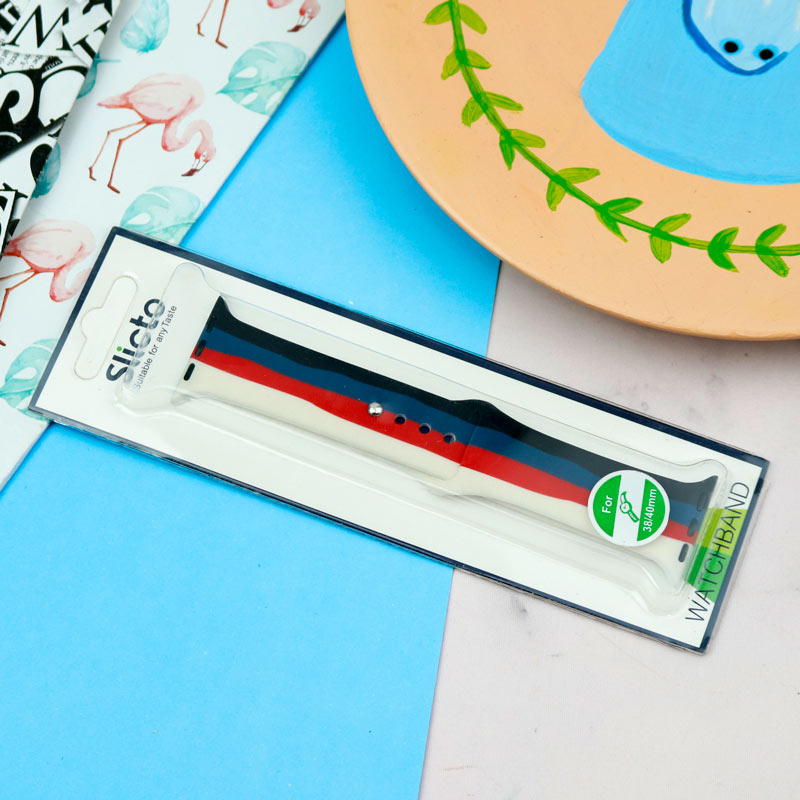 بند سیلیکونی آبرنگی Slicto اپل واچ 38/40mm