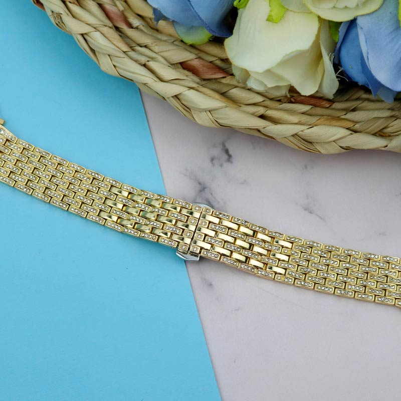 بند طرح W4 نگین دار Slicto اپل واچ 38/40mm