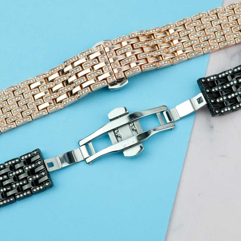 بند طرح W4 نگین دار Slicto اپل واچ 38/40mm