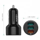شارژر فندکی فست شارژ Aukey CC-T11 QC3.0 3A 42W + کابل تایپ سی