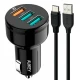 شارژر فندکی فست شارژ Aukey CC-T11 QC3.0 3A 42W + کابل تایپ سی