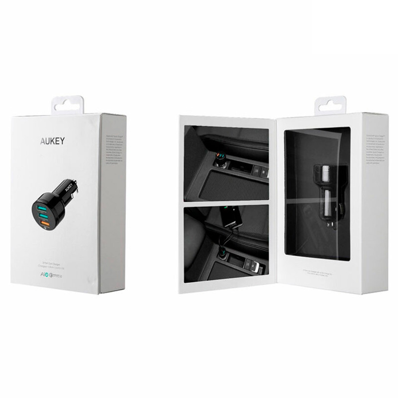 شارژر فندکی فست شارژ Aukey CC-T11 QC3.0 3A PD 42W + کابل تایپ سی