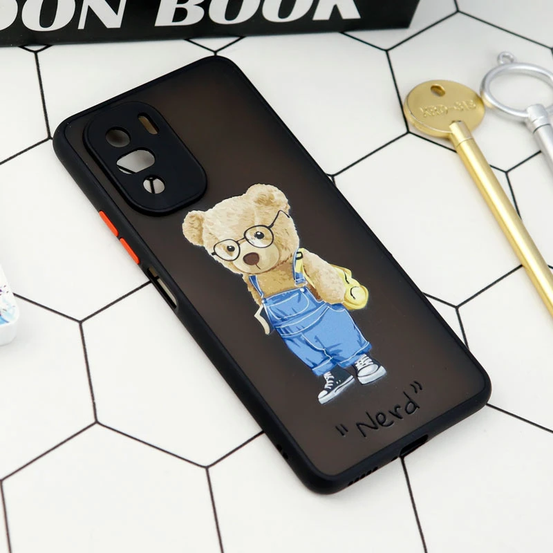 قاب PC مات محافظ لنزدار طرحدار Xiaomi Poco F3