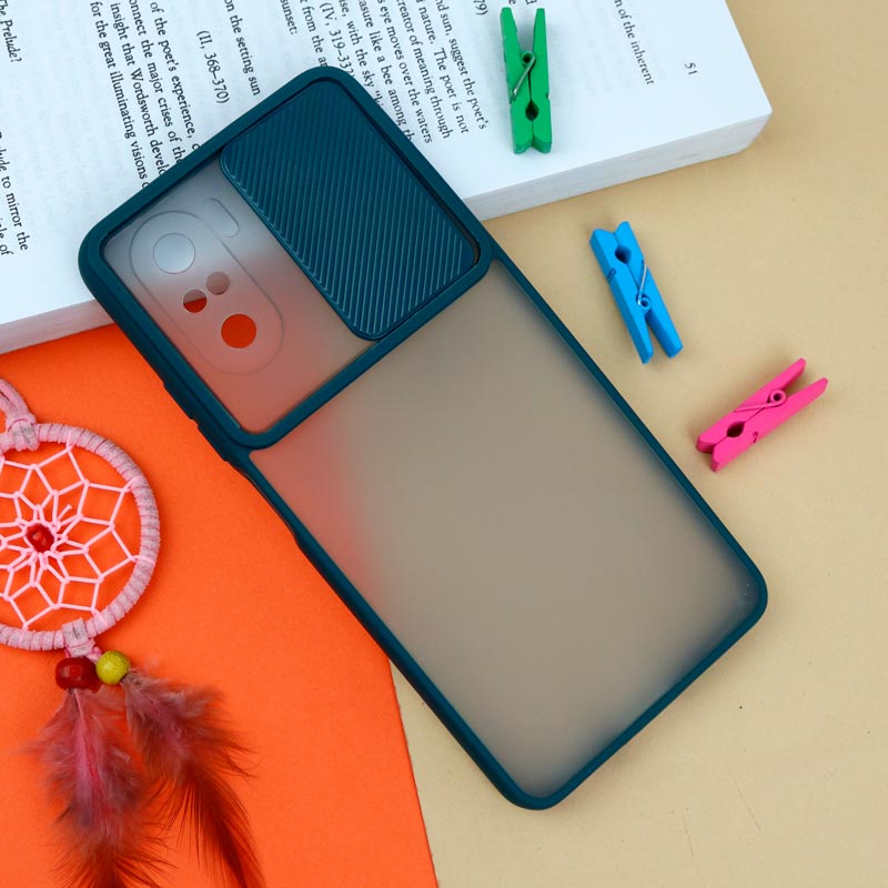 قاب PC مات محافظ لنز دار کشویی Xiaomi Poco F3