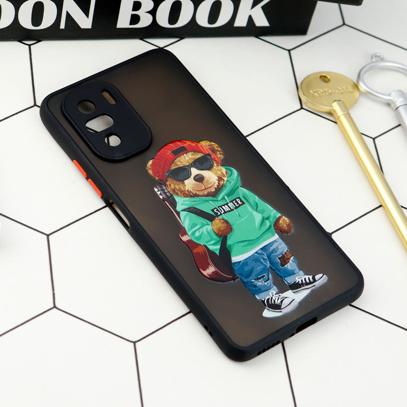 قاب PC مات محافظ لنزدار طرحدار Xiaomi Poco F3