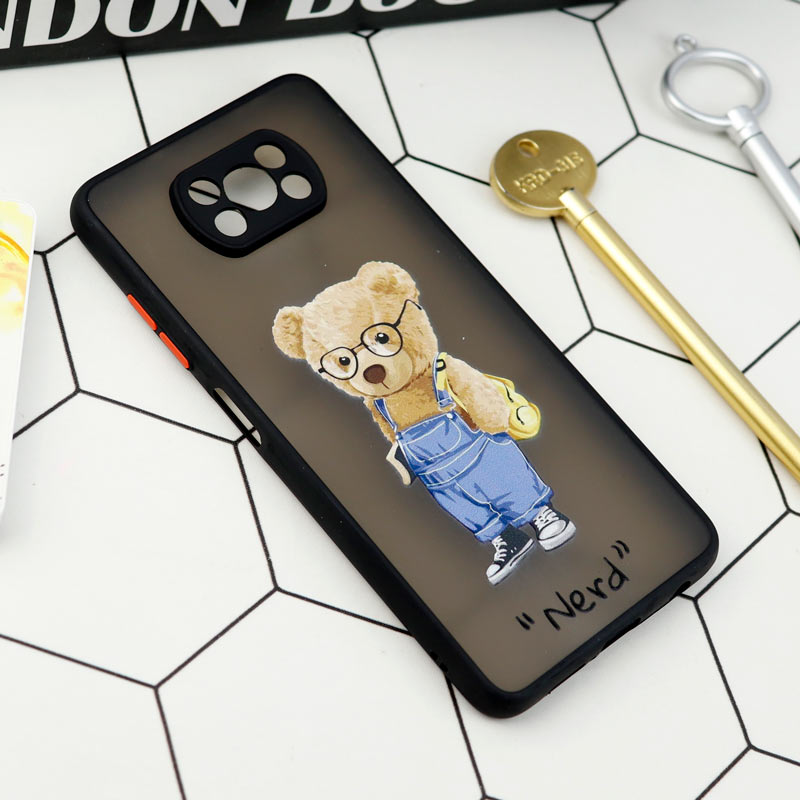 قاب PC مات محافظ لنزدار طرحدار Xiaomi Poco X3