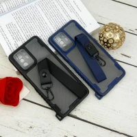 قاب PC Carbon محافظ لنز دار + بند آویز Xiaomi Poco X3 GT