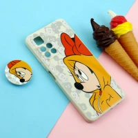 قاب طرحدار سیلیکونی پاپ سوکت دار میکی موس Xiaomi Redmi 10