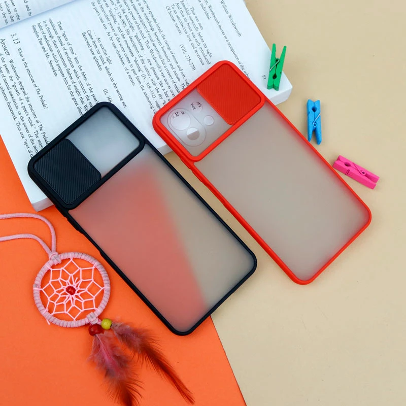قاب PC مات محافظ لنز دار کشویی Xiaomi Redmi 11 Lite