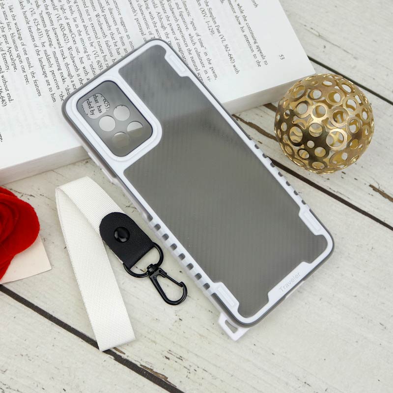قاب PC Carbon محافظ لنز دار + بند آویز Xiaomi Redmi 10
