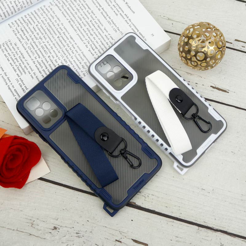 قاب PC Carbon محافظ لنز دار + بند آویز Xiaomi Redmi 10