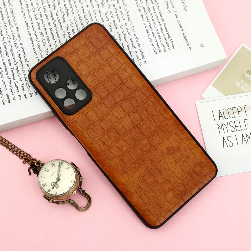 قاب محافظ لنزدار چرمی کروکودیل Xiaomi Poco M4 Pro