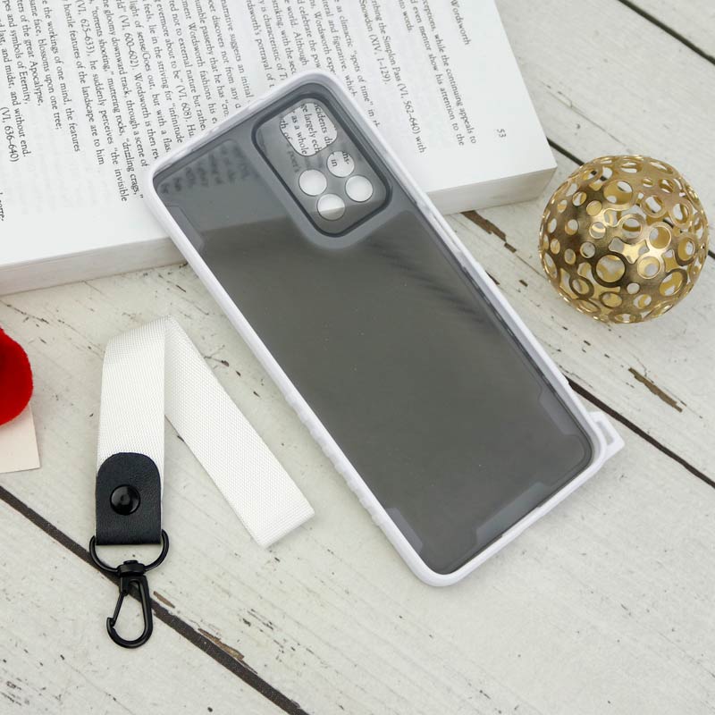 قاب PC Carbon محافظ لنز دار + بند آویز Xiaomi Redmi Note 11 Pro Plus