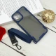 قاب PC Carbon محافظ لنز دار + بند آویز iPhone 12