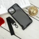 قاب PC Carbon محافظ لنز دار + بند آویز iPhone 12 Pro