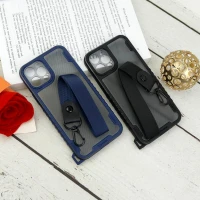 قاب PC Carbon محافظ لنز دار + بند آویز iPhone 12 Pro