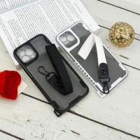 قاب PC Carbon محافظ لنز دار + بند آویز iPhone 12 Pro Max