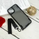 قاب PC Carbon محافظ لنز دار + بند آویز iPhone 13