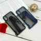 قاب PC Carbon محافظ لنز دار + بند آویز iPhone X