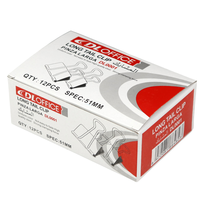 گیره دوبل DL Office 51mm بسته 12 عددی