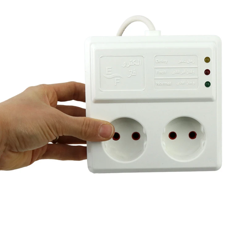محافظ برق یخچال و فریزر 2 خانه الکتروفاز با کابل 1٫5 متری Electrofaz 2002