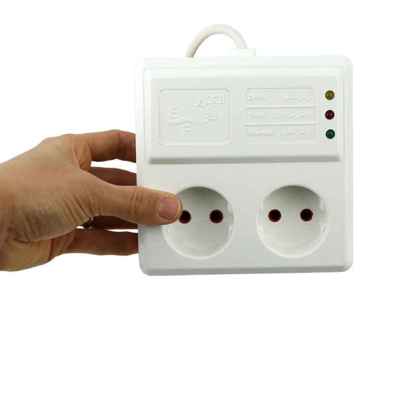 محافظ برق یخچال و فریزر 2 خانه الکتروفاز با کابل 1٫5 متری Electrofaz 2002