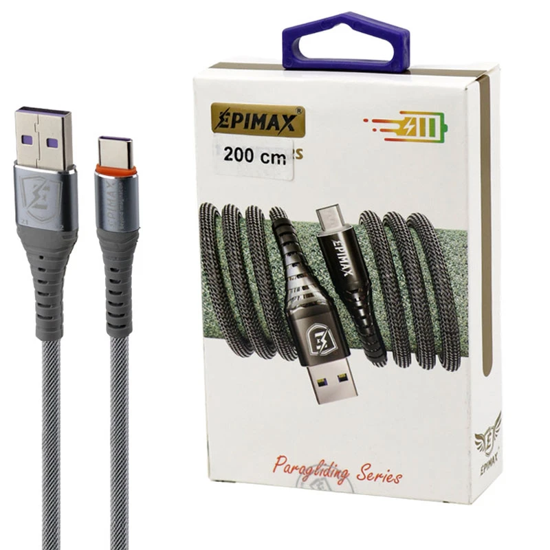 کابل تایپ سی فست شارژ 5 آمپر اپی مکس EC-14 طول 2 متر