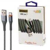 کابل تایپ سی فست شارژ 5 آمپر اپی مکس EC-14 طول 2 متر