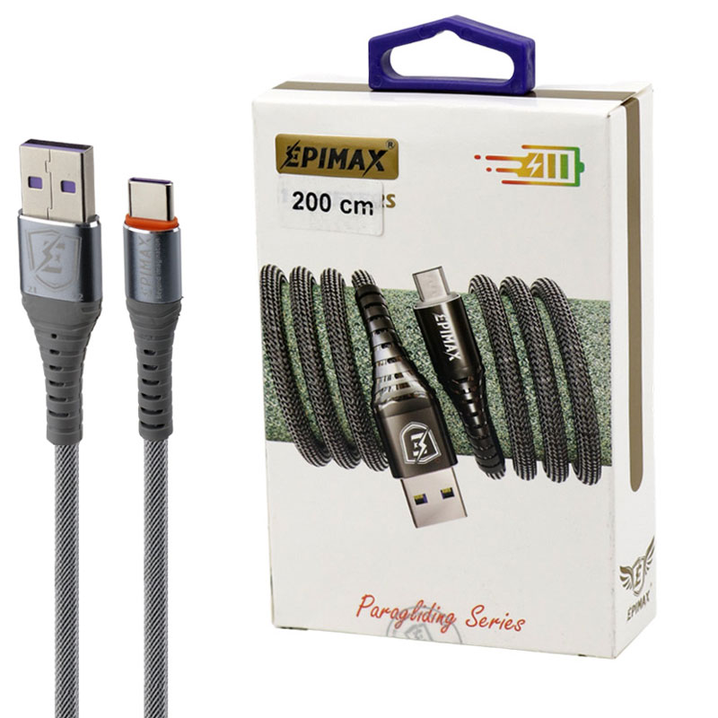 کابل تایپ سی فست شارژ Epimax EC-14 5A 2m