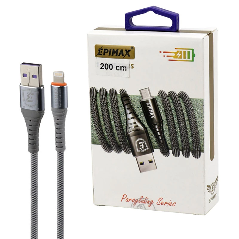 کابل لایتنینگ فست شارژ 5 آمپر اپی مکس EC-15 طول 2 متر