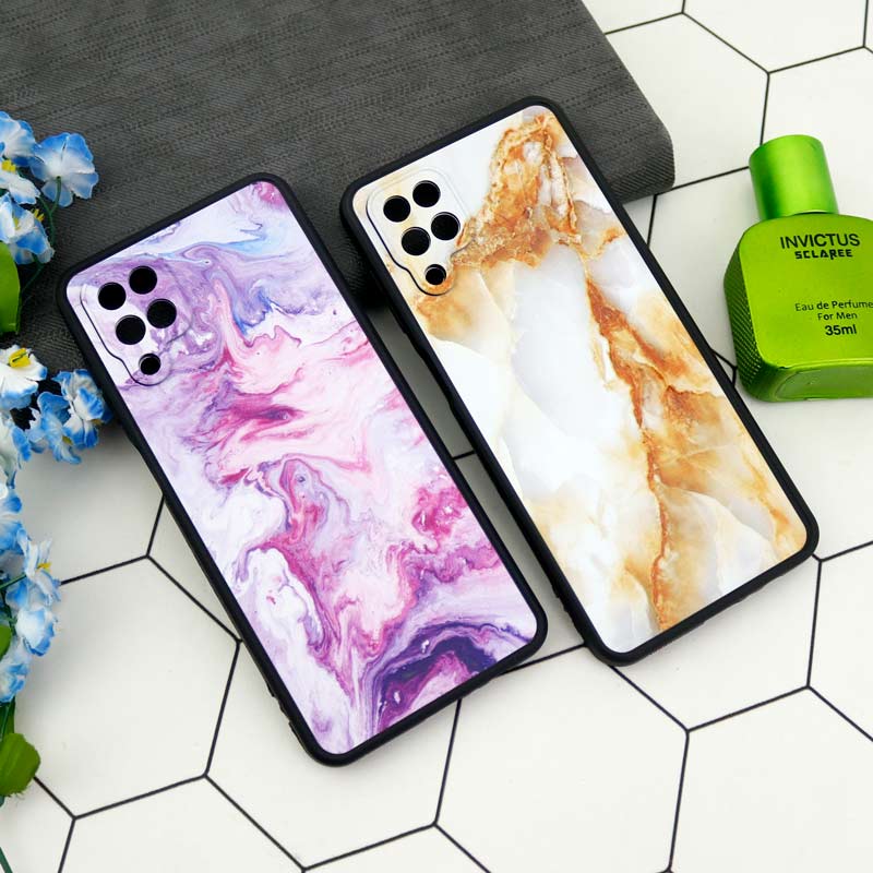 قاب فانتزی برجسته طرح سنگی Samsung Galaxy A12