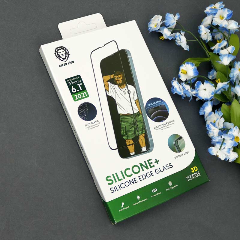 گلس تمام چسب +Green Lion Silicone آیفون iPhone 13