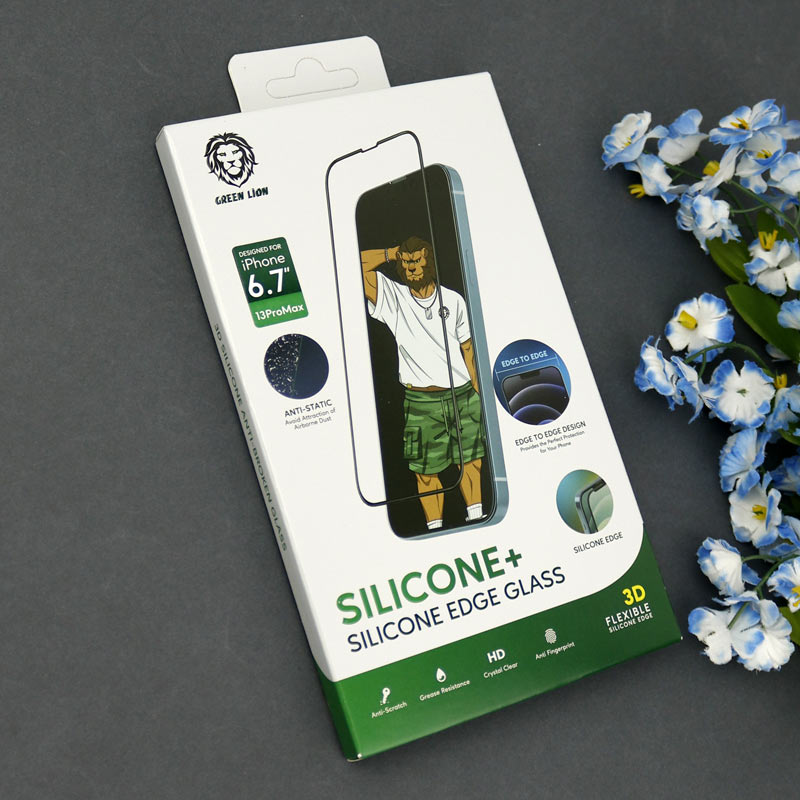 گلس تمام چسب +Green Lion Silicone آیفون iPhone 13 Pro Max